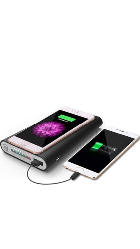 (NEW) 2 in 1 Power Bank & Wireless Charger Qi Standard Of 10000mAh