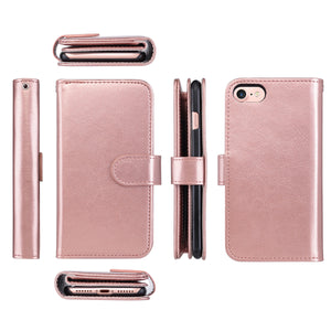 3-Layer Magnetic Wallet Case With Stand For IPhone & Samsung